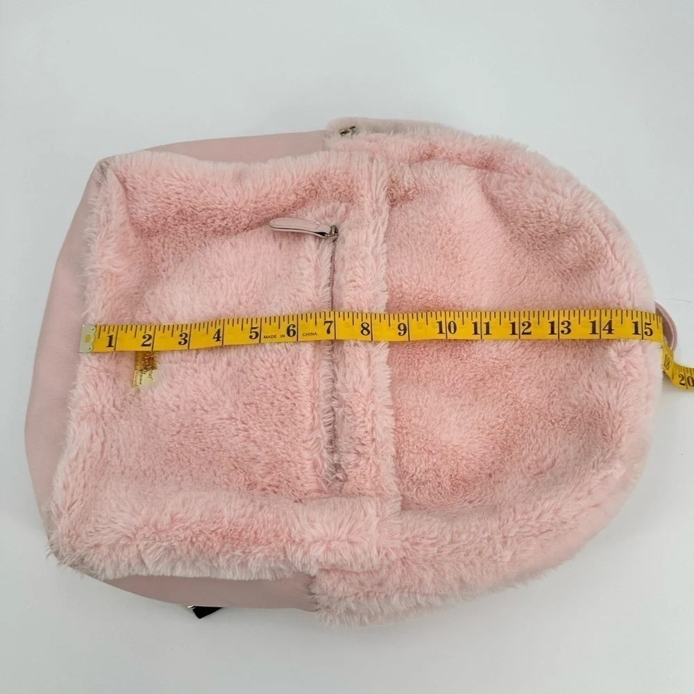 Luv Betsy by Betsy Johnson Pink Rainbow Bunny Hoodie Backpack Soft Plush